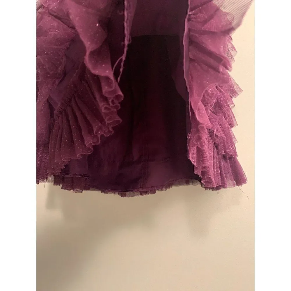 Girls Ruffle Purple Skirt